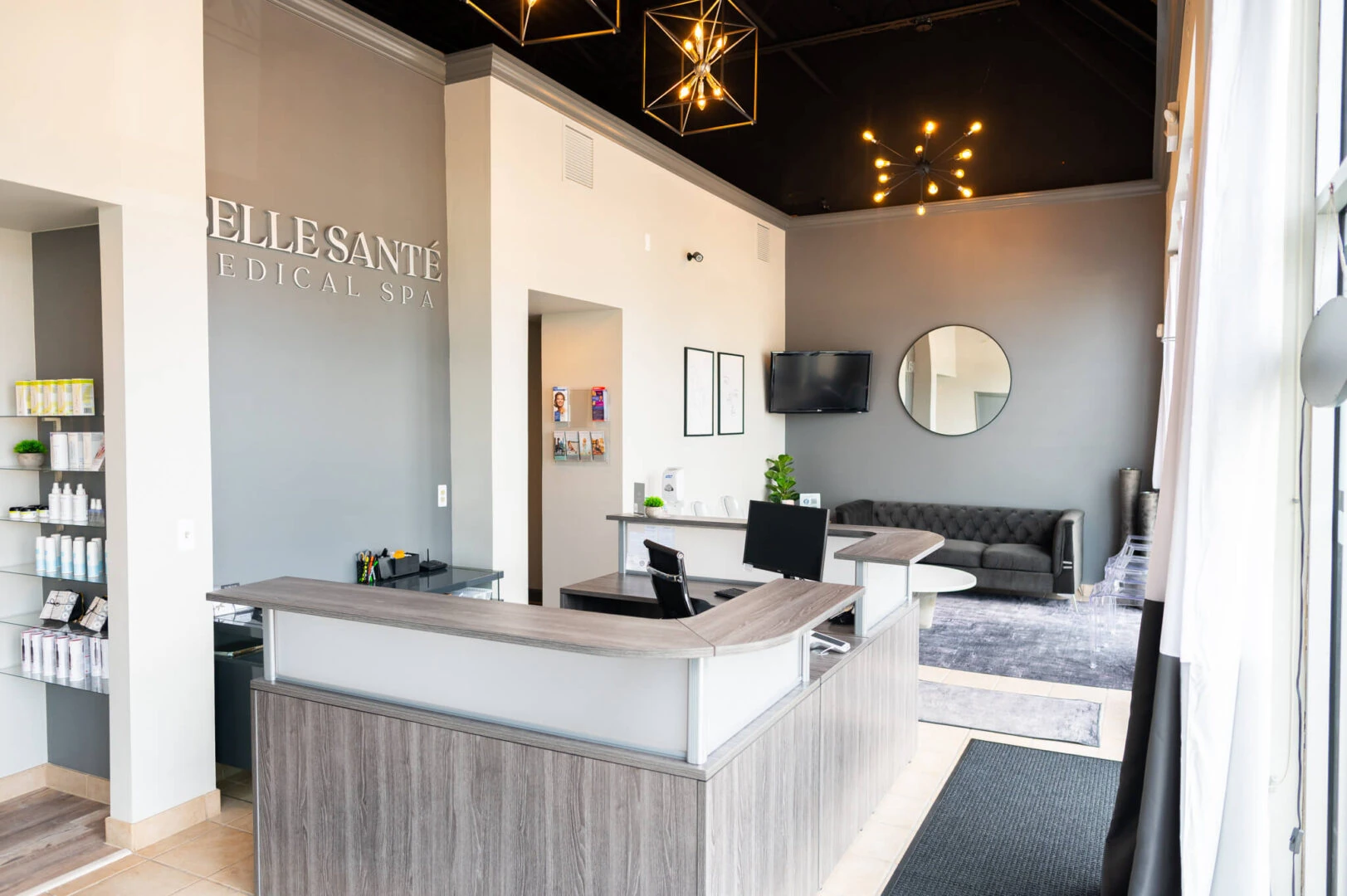 Belle Sante Medical Spa reception area, client-supplied photograph