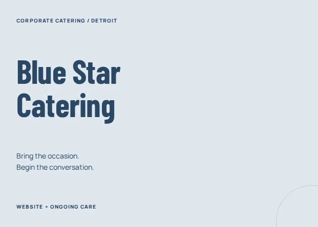 Blue Star Catering project graphic